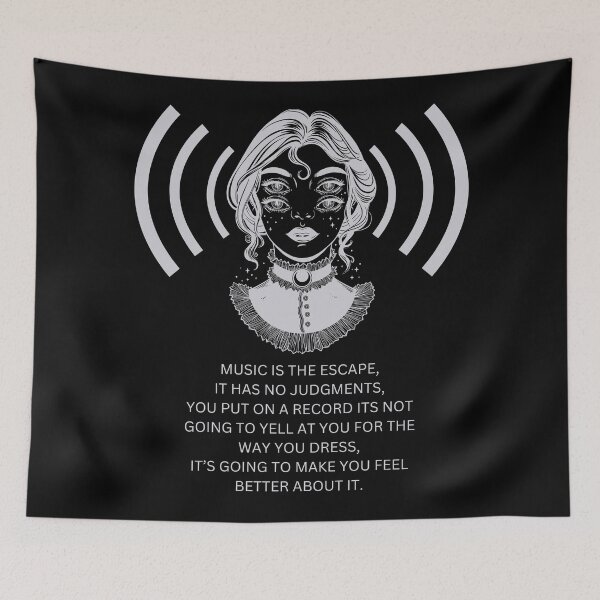 Item preview, MUSIC IS THE ESCAPE designed and sold by DARKEDGEDNB.