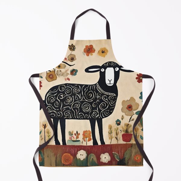 Item preview, Folk Art Sheep 2 designed and sold by LittleGoblinPrs.