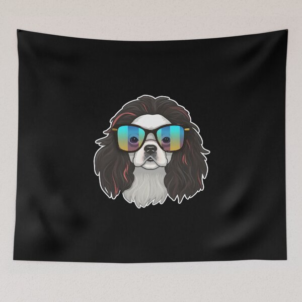 Item preview, Japanese Spaniel in Cool Sunglasses designed and sold by CUTEDOGGIEZ.