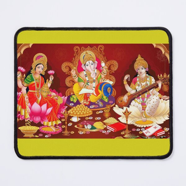 Item preview, Lakshmi,Ganesh, Saraswati Divine Illustration designed and sold by GoddessParvatiSati.