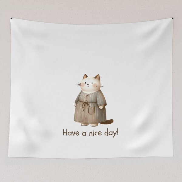 Item preview, Chill Feline: Whimsical Illustration designed and sold by KNAA.