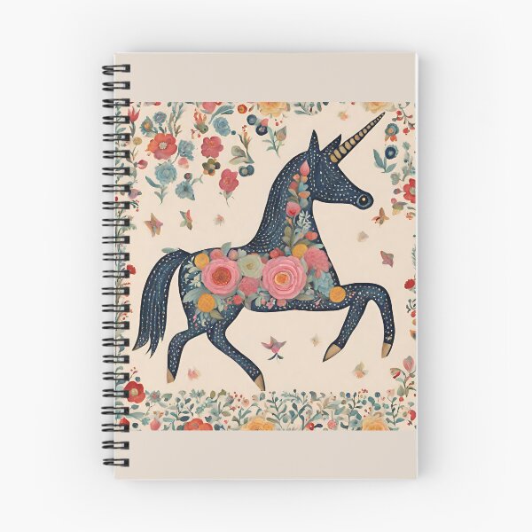 Item preview, Black Folk Art Unicorn designed and sold by LittleGoblinPrs.