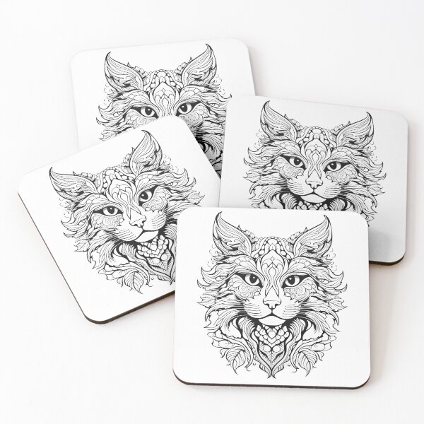 Item preview, Modern Feline Elegance - Artistic Portrait of a Contemporary Cat designed and sold by Crea-Designer.