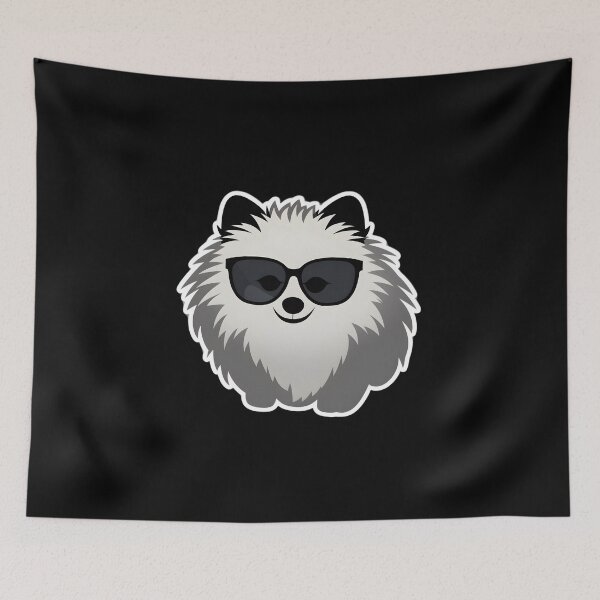 Item preview, Keeshond in Cool Sunglasses designed and sold by CUTEDOGGIEZ.