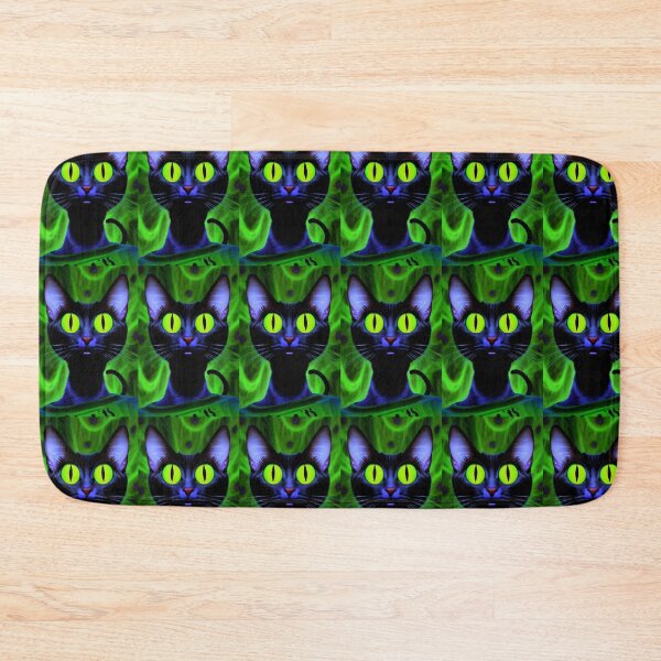Item preview, Trippy Psychedelic Black Cat designed and sold by TheDarkWardrobe.
