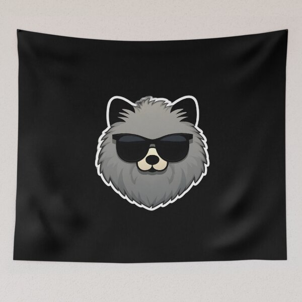 Item preview, Silly Glasses Keeshond designed and sold by CUTEDOGGIEZ.