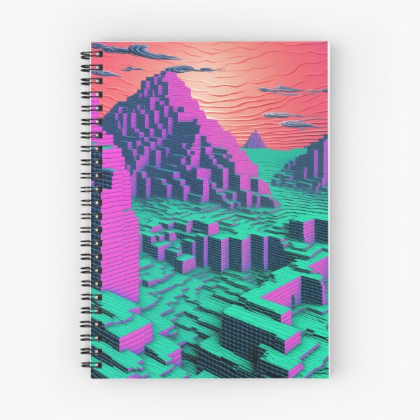 Item preview, Vaporwave Art Landscape of Grid Mountains designed and sold by Je-we.