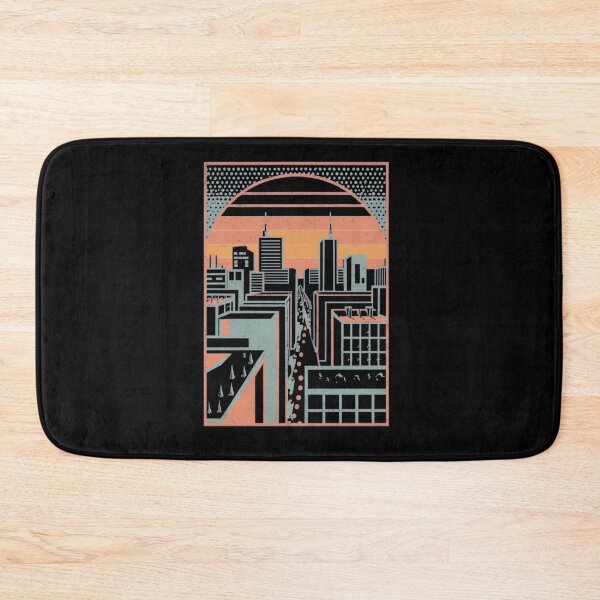 Item preview,  Vintage-Inspired Cityscape at Sunset designed and sold by ChromaticBlend.