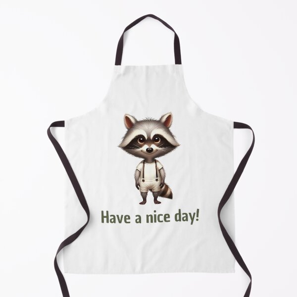 Item preview, Mischievous Raccoon: 'Have a nice day' Whimsical Art designed and sold by KNAA.