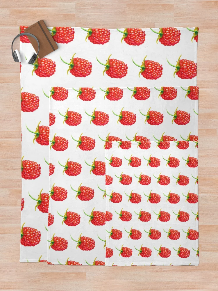 Thumbnail 5 of 6, Throw Blanket, Juicy Red Raspberry designed and sold by Marie W.