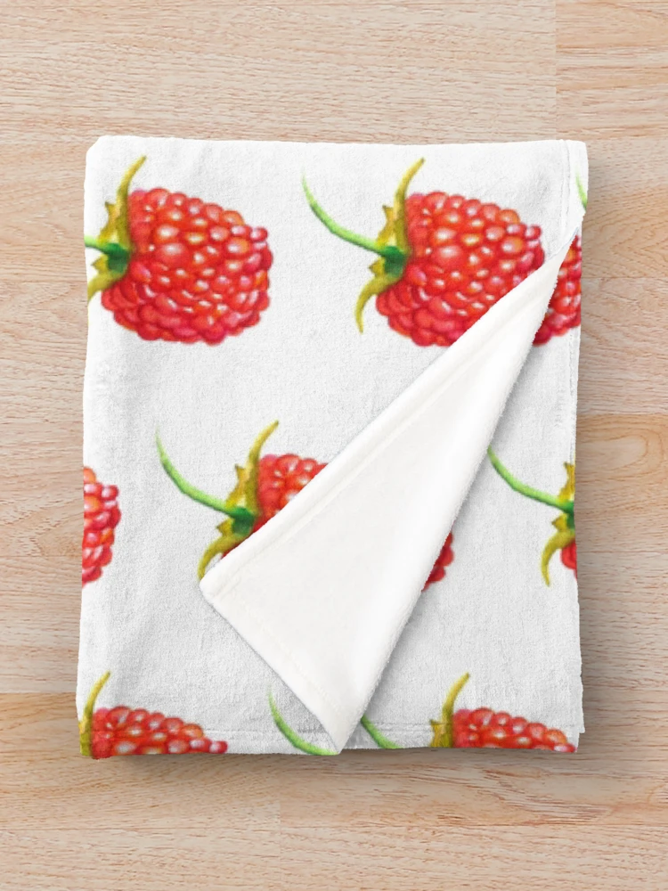 Thumbnail 3 of 6, Throw Blanket, Juicy Red Raspberry designed and sold by Marie W.