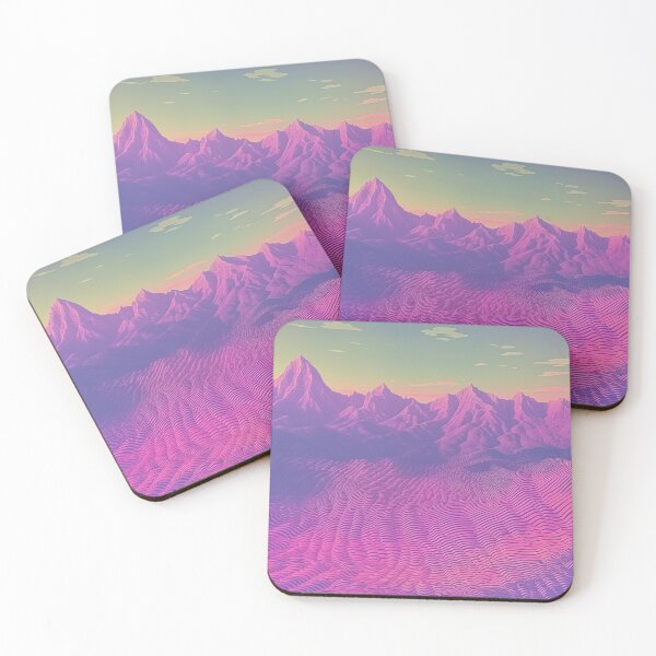 Item preview, Synthwave Art Landscape of Mountain Range designed and sold by Je-we.