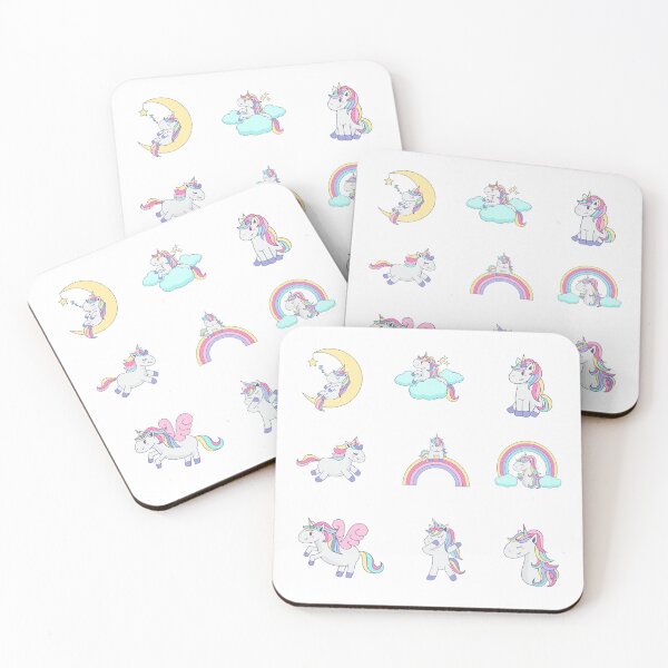 Item preview, beautiful unicorns with rainbow hair designed and sold by huape.