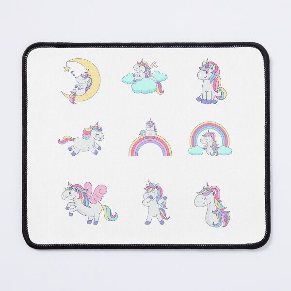 Item preview, beautiful unicorns with rainbow hair designed and sold by huape.