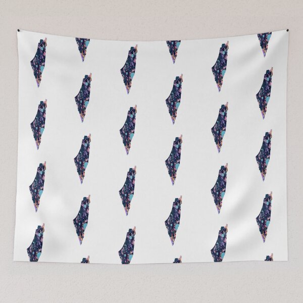 Item preview, marbled Israel + Palestine map designed and sold by cottagecorococo.