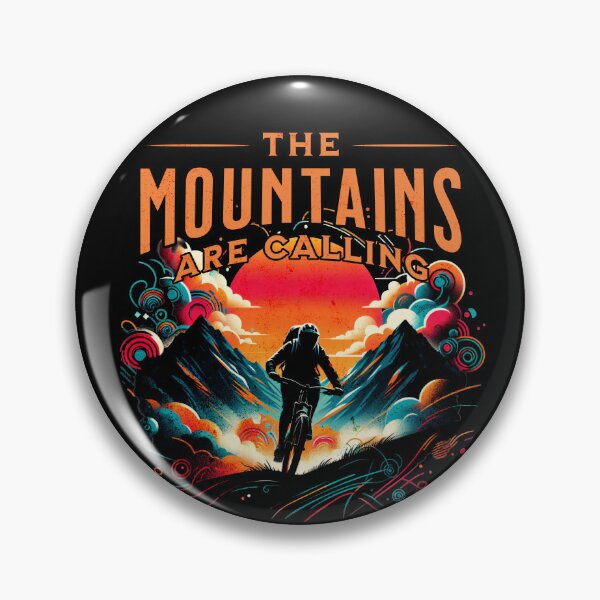 Item preview, The Mountains are Calling Mountain Bike Design designed and sold by RedDesignSyc.