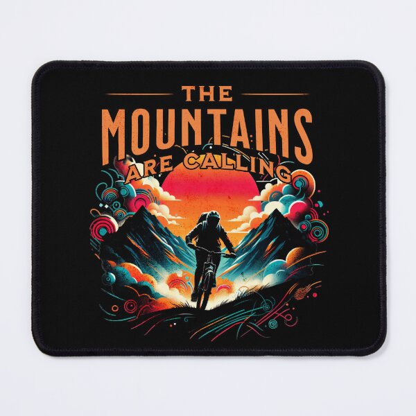 Item preview, The Mountains are Calling Mountain Bike Design designed and sold by RedDesignSyc.