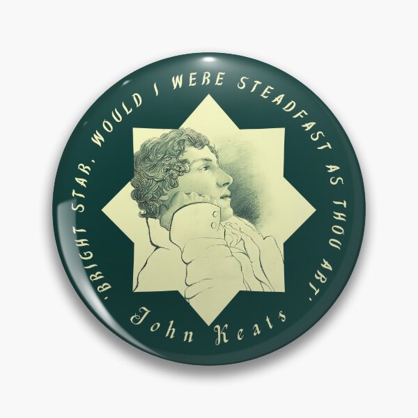 Item preview, John Keats portrait and quote: Bright star, would I were steadfast as thou art designed and sold by artbleed.