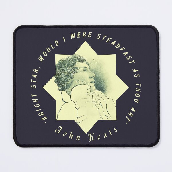 Item preview, John Keats portrait and quote: Bright star, would I were steadfast as thou art designed and sold by artbleed.