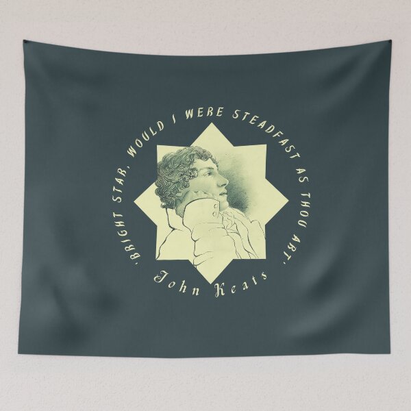 Item preview, John Keats portrait and quote: Bright star, would I were steadfast as thou art designed and sold by artbleed.