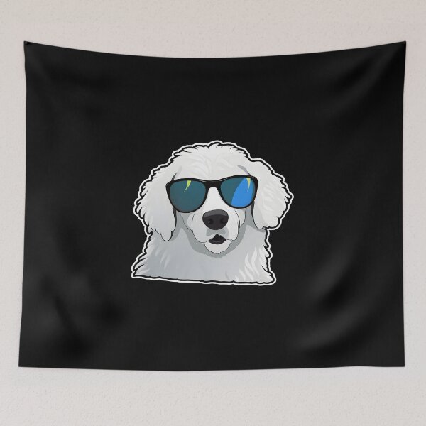 Item preview, Silly Glasses Kuvasz designed and sold by CUTEDOGGIEZ.