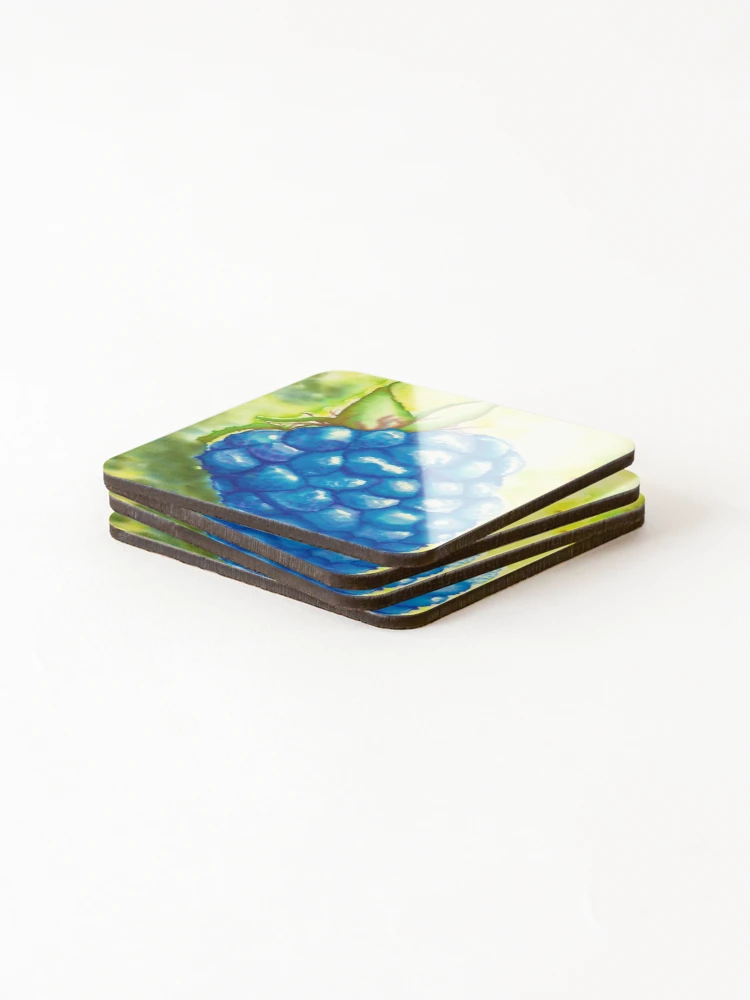 Thumbnail 4 of 5, Coasters (Set of 4), Blue Raspberry  designed and sold by Marie W.
