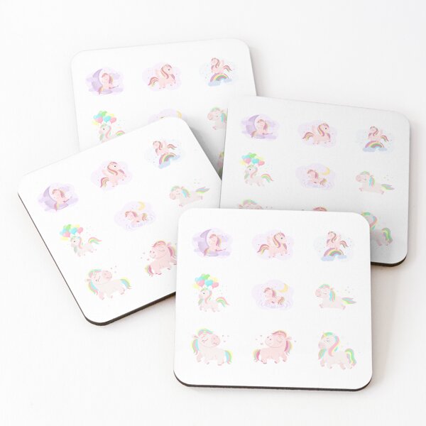 Item preview, beautiful pink unicorns to brighten your day designed and sold by huape.
