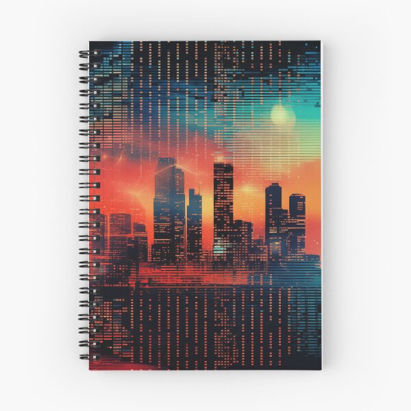 Item preview, Glitched Art Landscape of Night City designed and sold by Je-we.