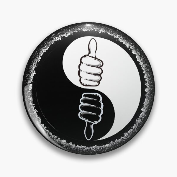 Item preview, Yin and yang sign with thumbs pointing up and down designed and sold by CoolVisionStd.