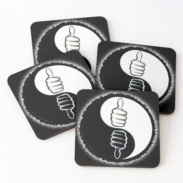 Item preview, Yin and yang sign with thumbs pointing up and down designed and sold by CoolVisionStd.
