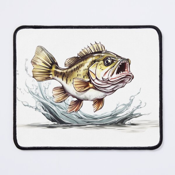 Item preview, A Bass fish jumping out of water  designed and sold by chathai.