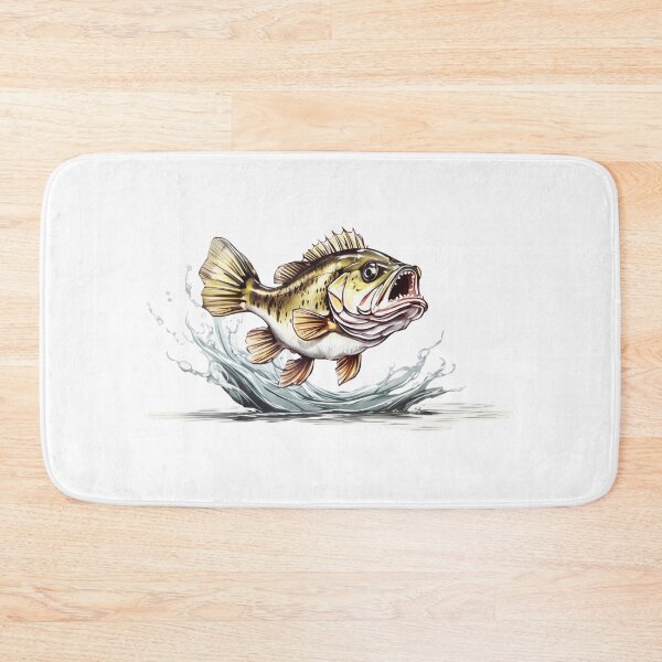 Item preview, A Bass fish jumping out of water  designed and sold by chathai.