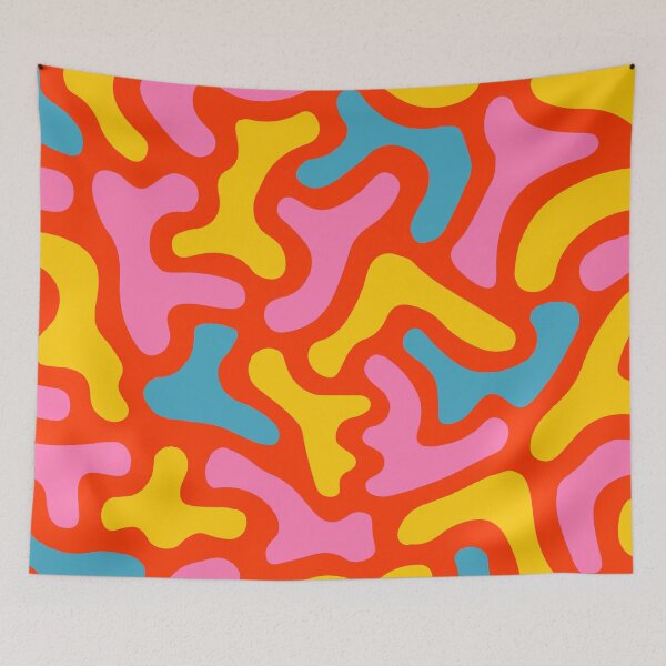 Item preview, Graphic Colorful Abstract Print - Red Pink Yellow Blue designed and sold by Jselz.