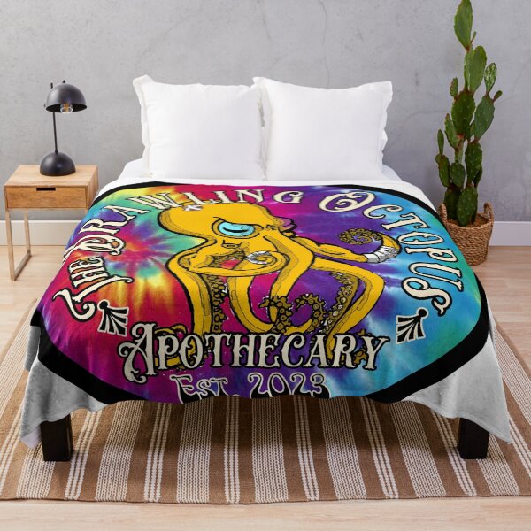 Item preview, The Brawling Octopus Apothecary Tie Dye Sticker Logo designed and sold by naomibridges13.