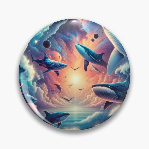 Item preview, Cosmic Ocean: Sharks and Whales in Space designed and sold by decmrArtistic.