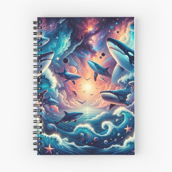 Item preview, Cosmic Ocean: Sharks and Whales in Space designed and sold by decmrArtistic.