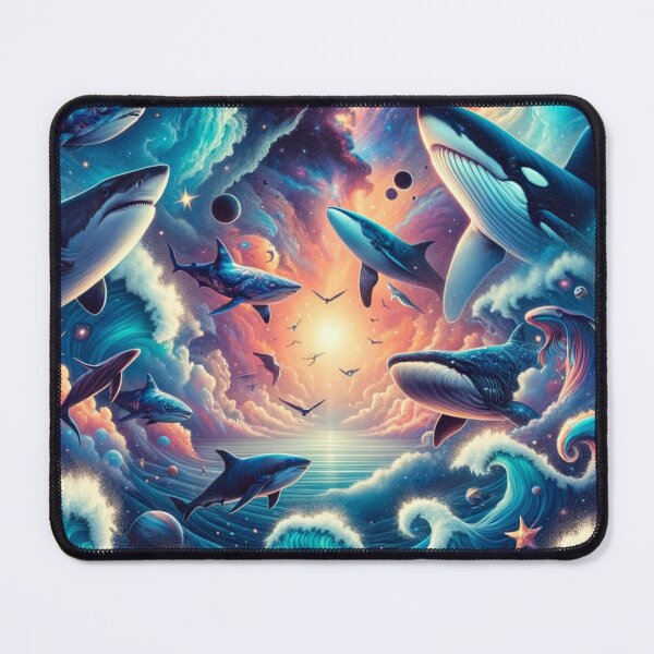 Item preview, Cosmic Ocean: Sharks and Whales in Space designed and sold by decmrArtistic.