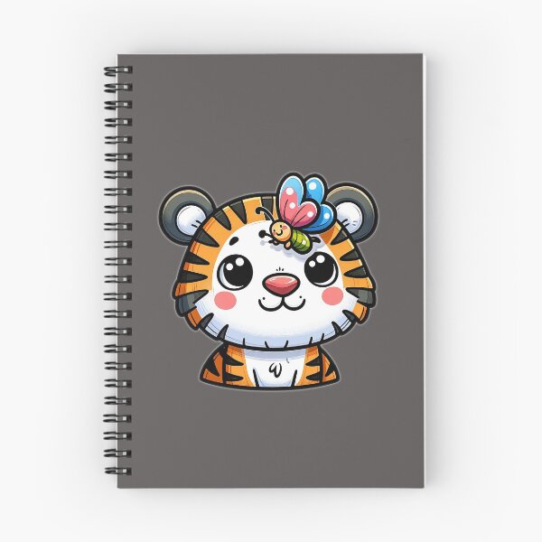 Item preview, tiger and butterfly sticker , tiger cute 3d , cute cartoon tiger, tiger sticker, tiger baby, animal stickers designed and sold by Netroder.