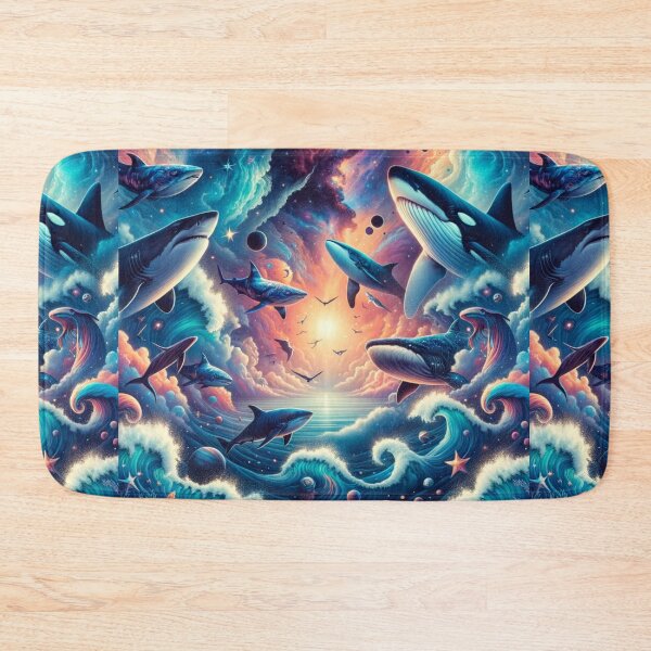 Item preview, Cosmic Ocean: Sharks and Whales in Space designed and sold by decmrArtistic.