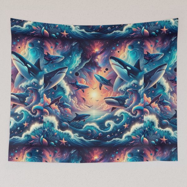 Item preview, Cosmic Ocean: Sharks and Whales in Space designed and sold by decmrArtistic.