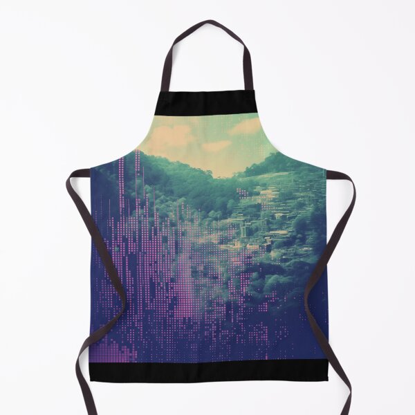 Item preview, Vintage Glitched Art Landscape of Nature and Mountains designed and sold by Je-we.