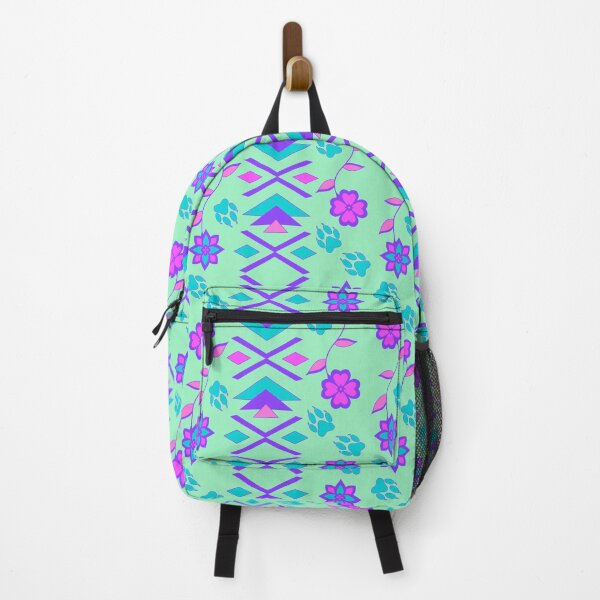 Item preview, Green Purple Pastel Wolf Floral designed and sold by Niibidoon.