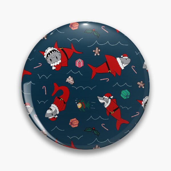 Item preview, Shark Santa pattern designed and sold by Quick Brown Fox Canada.