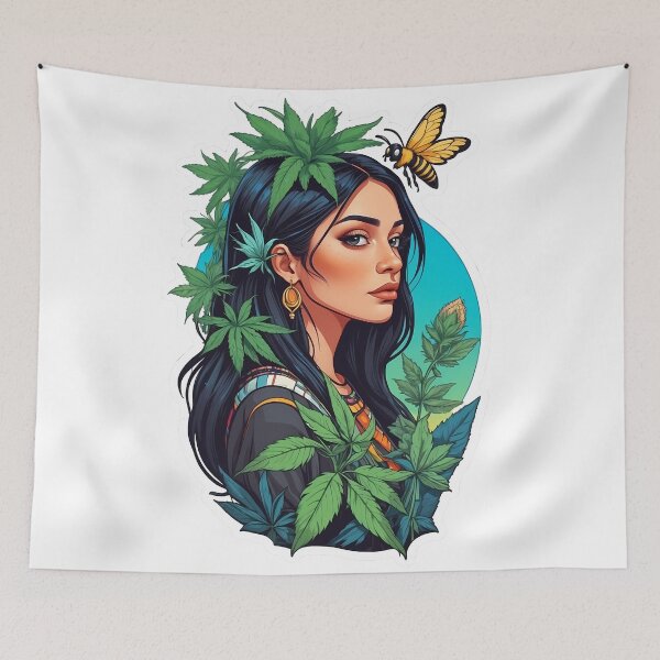 Item preview, Native American Poki Hoon tas with those drop dead eyes and flower designed and sold by wojysmokes.