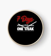 Funny Pun Joke Apparel Clock