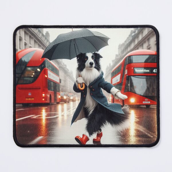 Item preview, Collie with a Brolly designed and sold by Forsetiservices.