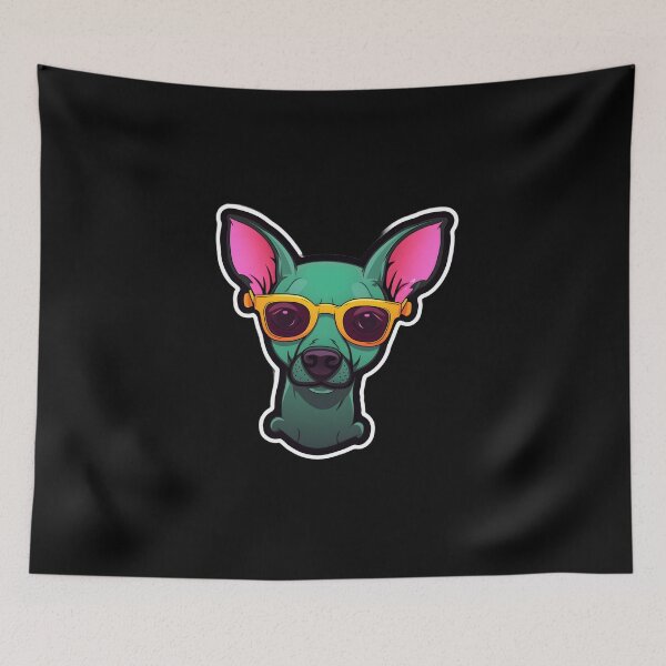 Item preview, Silly Glasses Mexican Hairless designed and sold by CUTEDOGGIEZ.