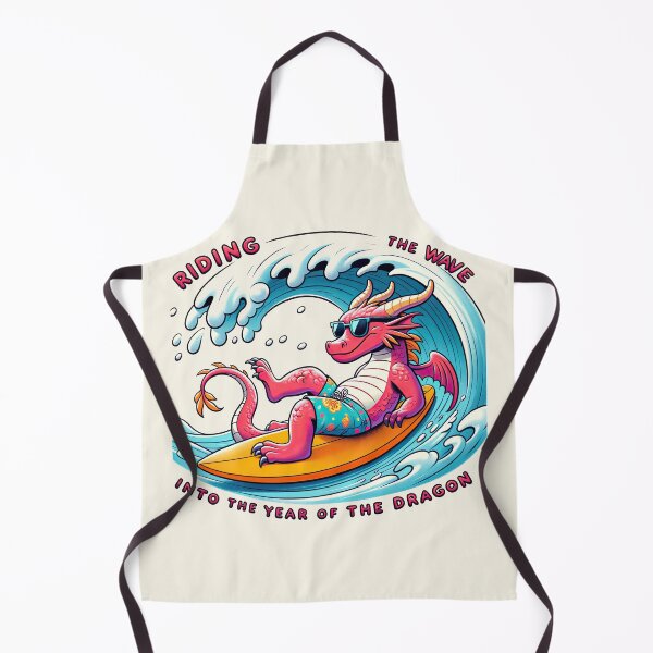 Item preview, Surfing Dragon Welcomes 2024 - chinese new year 2024 designed and sold by MAPDDesigns.