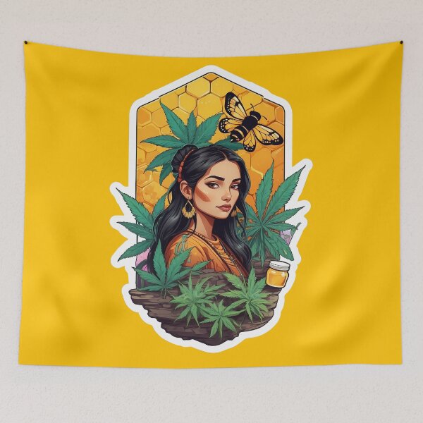 Item preview, Honeycomb Octagon Bee Pollination Native Woman Modern. Medicine designed and sold by wojysmokes.