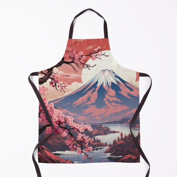 Item preview, mountain moon in spring pink flowers designed and sold by pencil-art98.